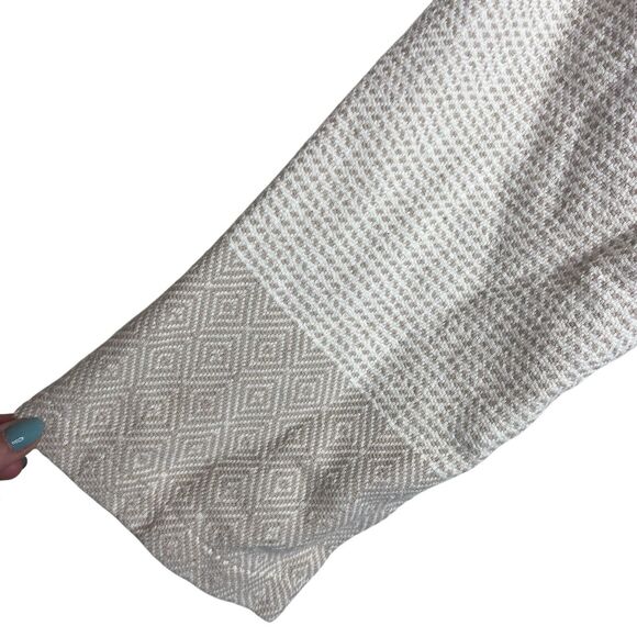 Let’s Talk Towels Robe Size M Turkish Bathrobe 100% Cotton Ivory Beach Cream - Picture 6 of 8